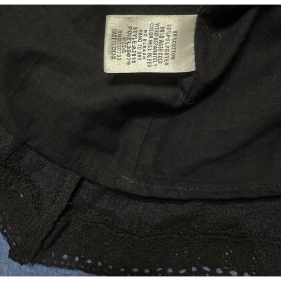 Chic Umber Embroidered Eyelet Lined Mini Tunic Dress Boho Vacation Floral S - Picture 5 of 9